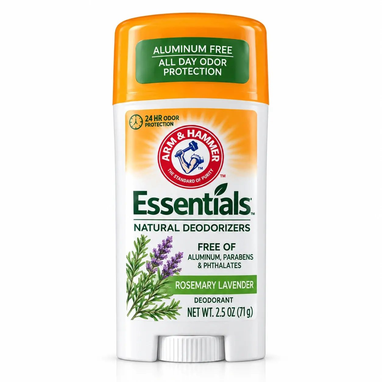 ستیکی دێئۆدۆرانتی ARM & HAMMER Essentials بە بۆنی ڕۆزمەری و لاڤەندەر، بێ ئەلەمنیۆم – ٧١ گرام