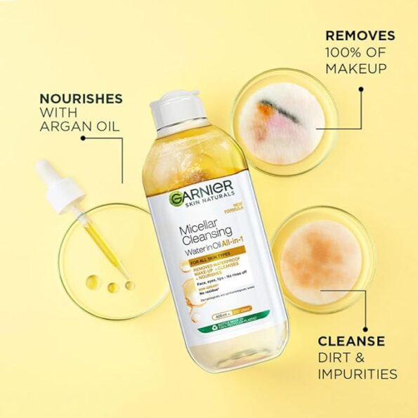 Garnier Micellar Cleansing Oil Infused All in 1 Makeup Remover پاککەرەوەی زەیتی گارنەر